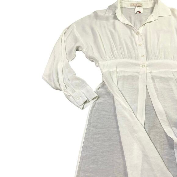 BUCKLE x Willow & Root Sheer Goddess Slit Blouse NWT - M - Picture 2 of 5